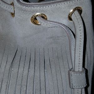 BNWT Saint Laurent Emmanuelle fringe bucket bag